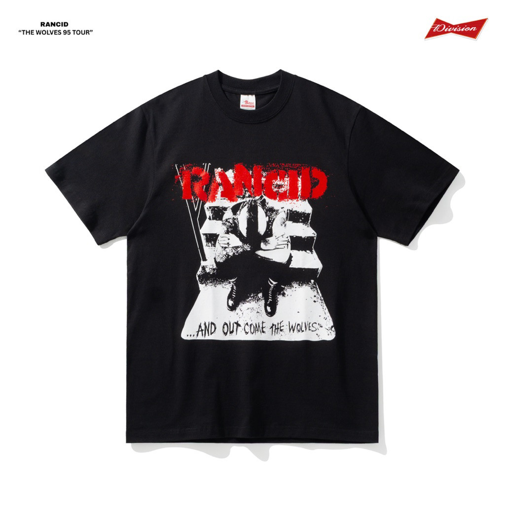 Rancid - The Wolves 95 Tour Tshirt - Black And White | Kaos Band