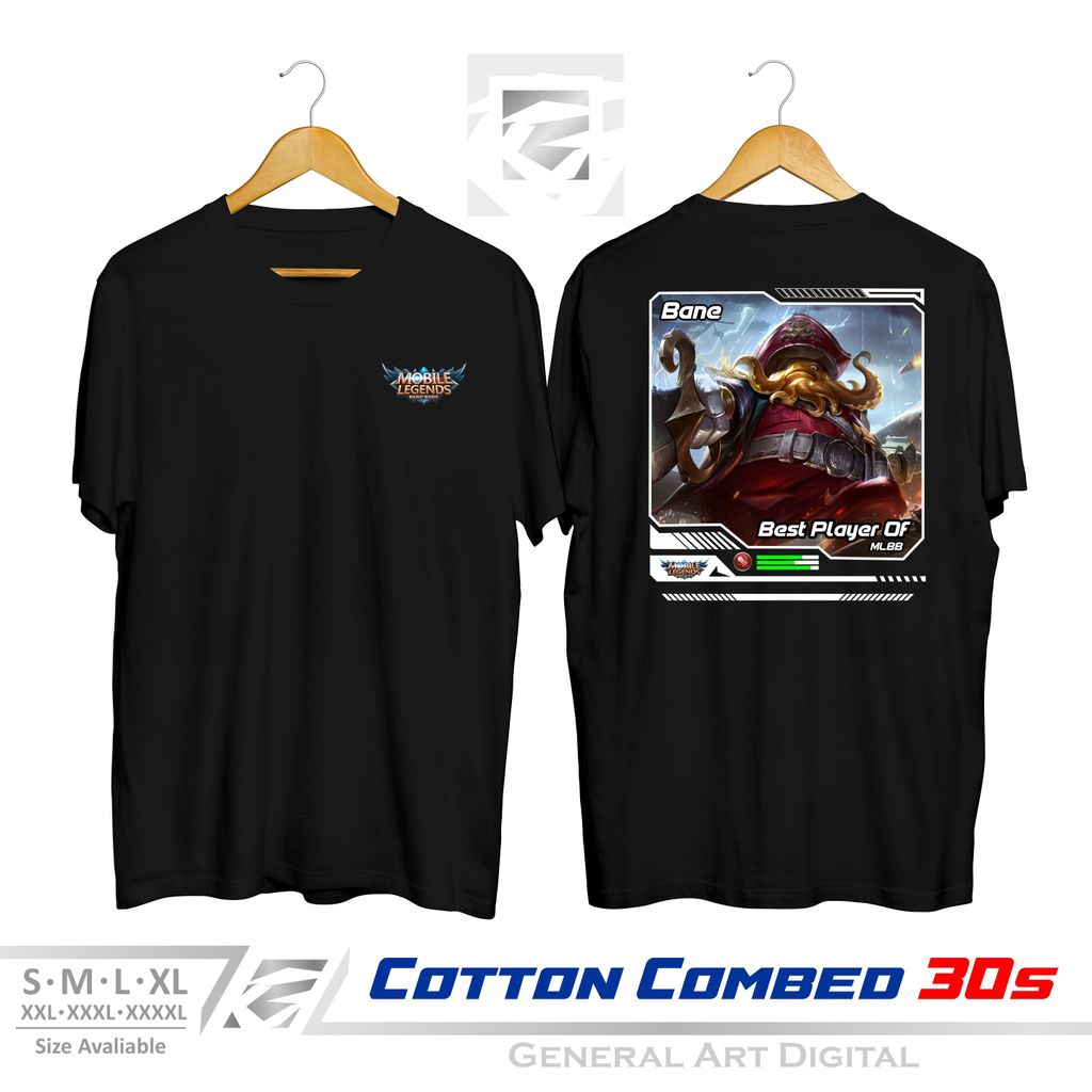 Kaos Distro MLBB Bane T-shirt game MOBILE LEGEND Skin Bane