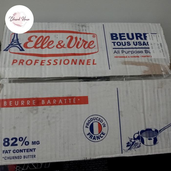 Butter Elle and vire Unsalted 2,5kg (1 karton)