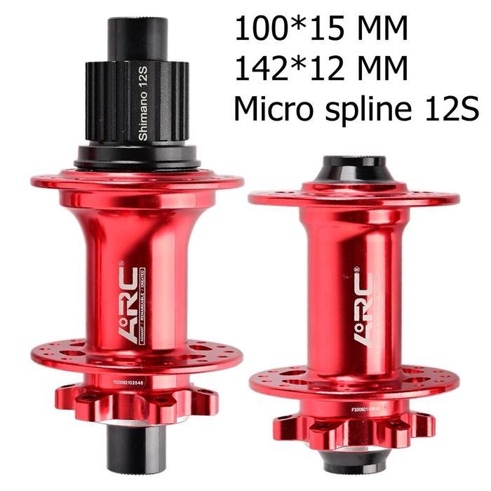 Hub FreeHub ARC MT009 32 Hole TA Microspline 12Speed Disc Brake Sepeda - Merah