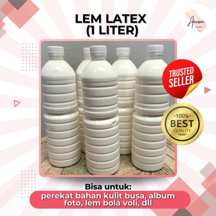 LEM LATEX 60% PEREKAT KULIT SINTETIS GRADE A PREMIUM KEMASAN PER LITER / LEM BOLA VOLI - Bubble wrap