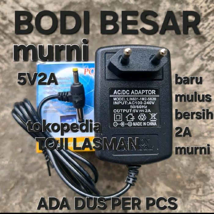 ( ADAPTOR 5V 2A JACK T ) POWER PSU COLOKAN STB ARDUINO UNO 5V2A 5.5X2.1 4.0 x 17 jack umum standart 