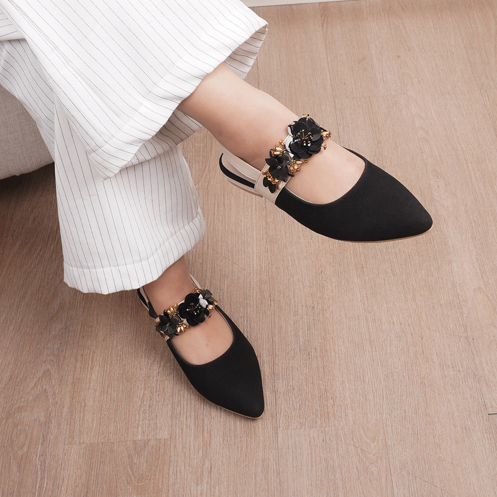 Uncle Jack Sepatu Sandal Mules Wanita Hak 1,5 Cm Naykila Black