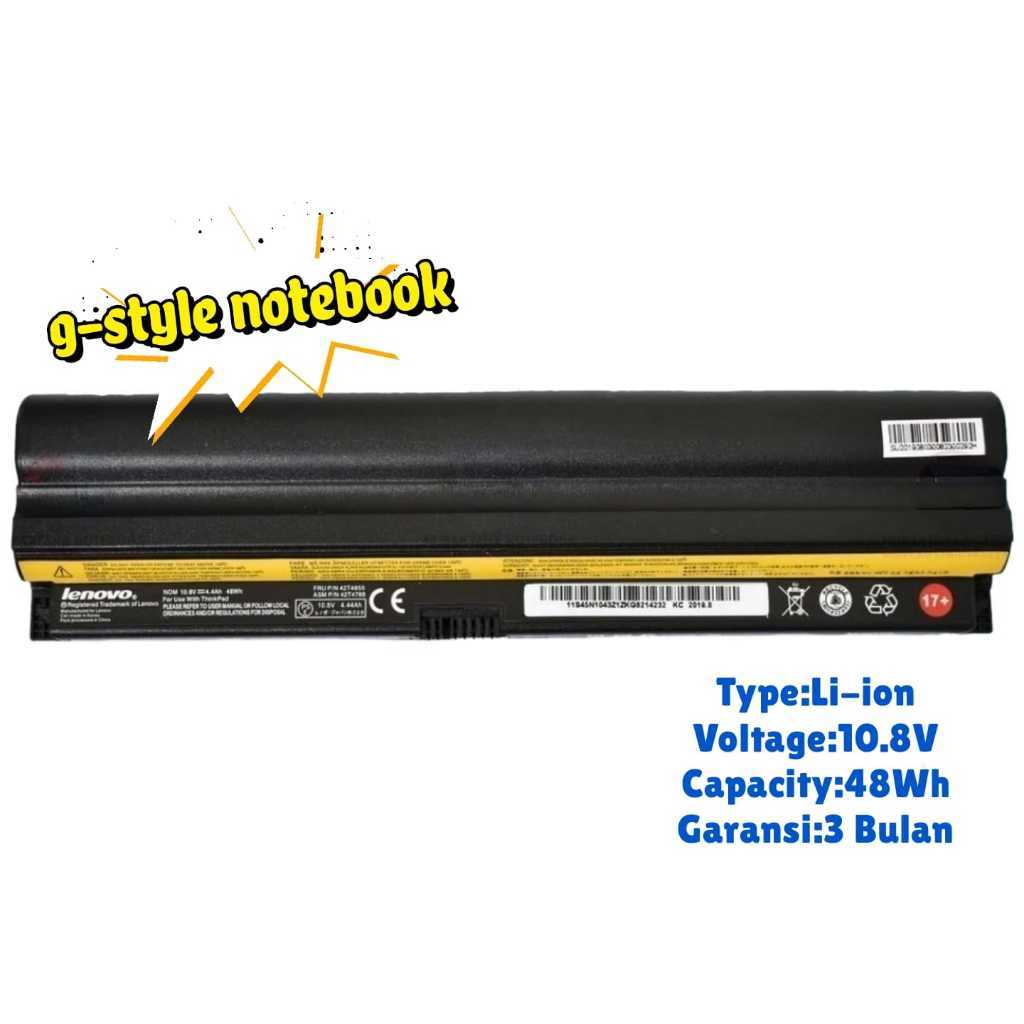 Baterai Laptop Lenovo Thinkpad Edge 11  X110 X1103 X120E E10 E30 (17+) Original