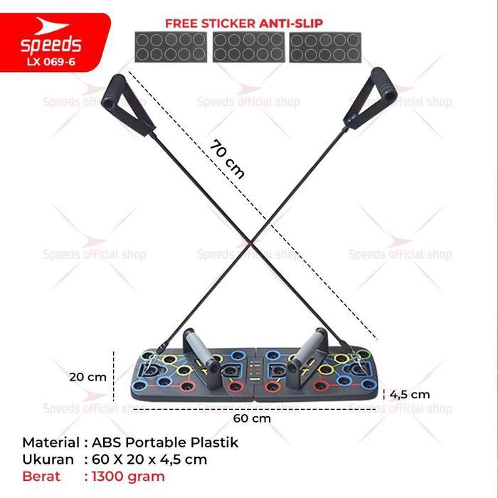 Murah Meriah SPEEDS Push Up Board 11 Lubang Papan Fitnes Angkat Beban Push Up Portabel 069-6 - 069-6