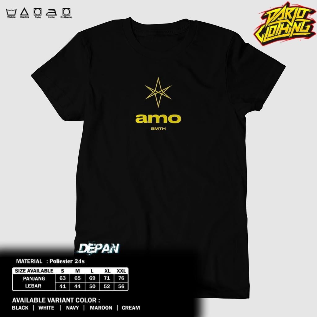 DarjoClothing-KAOS BAND - KAOS BMTH AMO -BAJU BMTH AMO YELLOW - BAJU MUSIK ROCK METAL - LITE VERSION