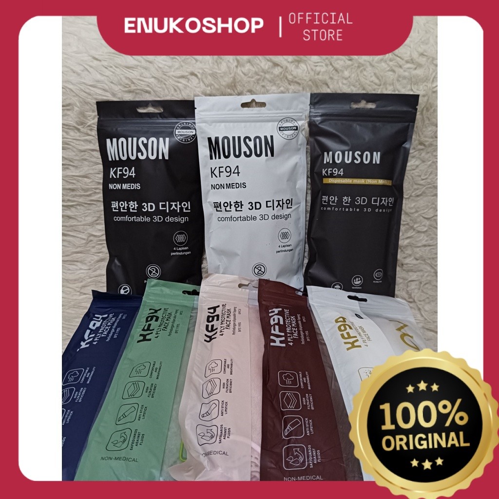 MASKER KF94 MOUSON EMBOS / KF94 CAREION / KN95 MOUSON ISI 10 PCS GD