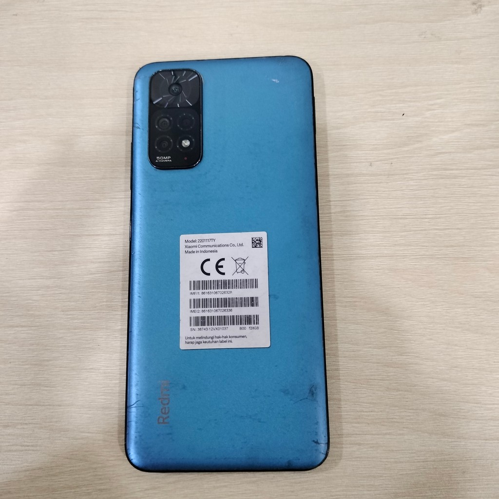 Handphone Xiaomi Redmi Note 11 Ram 4/128GB (Batangan, Cek Minus 2452) 026328