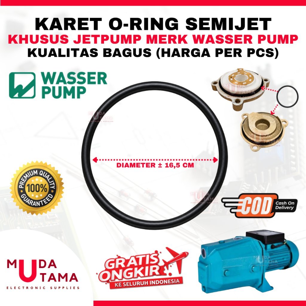 SEAL O-RING IMPELLER JETPUMP WASSER PUMP - KARET SEAL POMPA JETPUMP WASSER PUMP - SIL WASSER PUMP SP