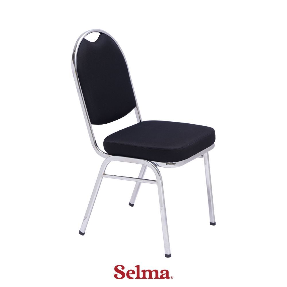 Selma Luke Kursi Banquet Fabric - Hitam Banquet Seating Kursi Pesta Event Chair Reception Seating Ba