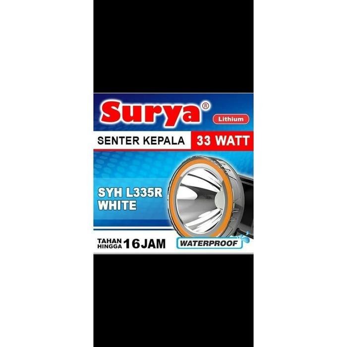 Surya Senter Kepala Lampu Lithium LED SYH L335R 33 Watt