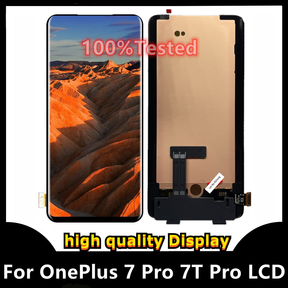 Tested 6.67" AMOLED TFT For OnePlus 7T Pro LCD splay Tou Screen gitizer Assembly Replacement Parts F