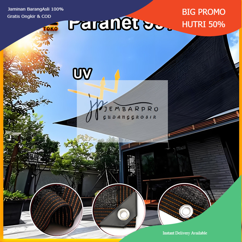 COKAQ Jaring Paranet Paranet 99% Anti-UV Jaring Hitam Jaring Paranet Jaring Rumah Kaca Jaring Tabir