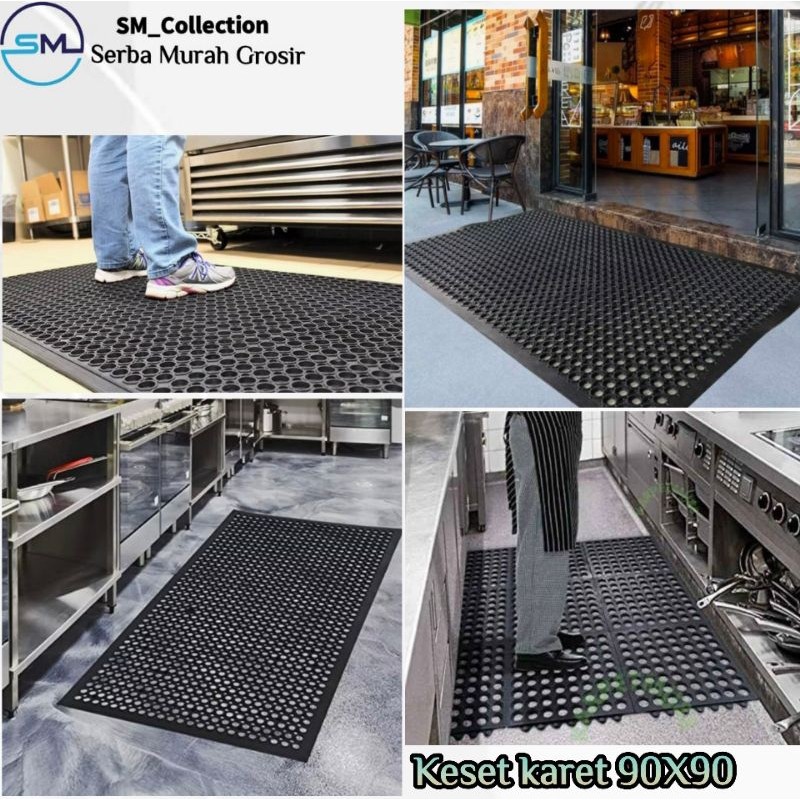 keset lantai/keset kamar mandi/keset dapur/keset kaki/keset karet lubang 90x90