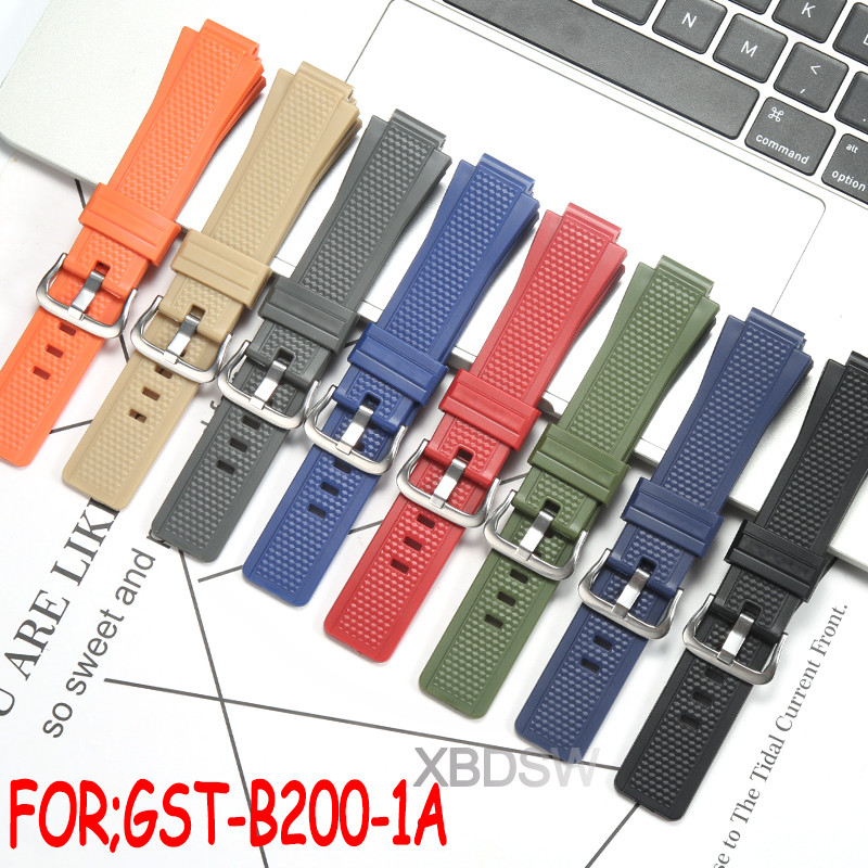Resin Strap Suitable for Casio GST-B200-1A Men's Wat Band Rubber Replacemnet Strap GST-B200 Bracelet