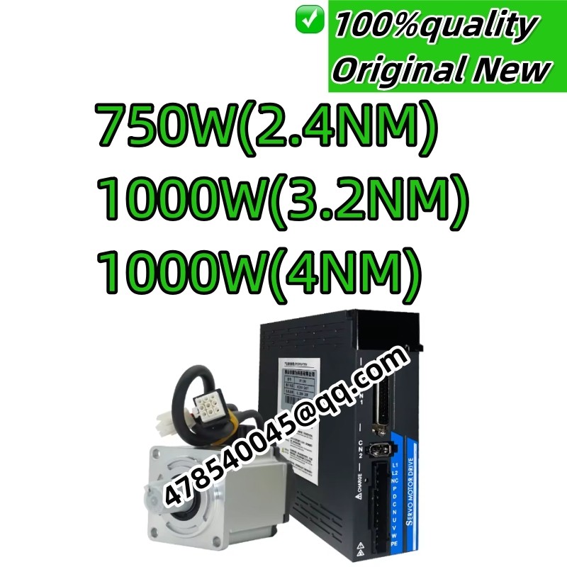 100% new original Servo Motor 750W 1000W AC Servo Motor Drive Kit 3000rpm 80 Flange driver + 17-bit 