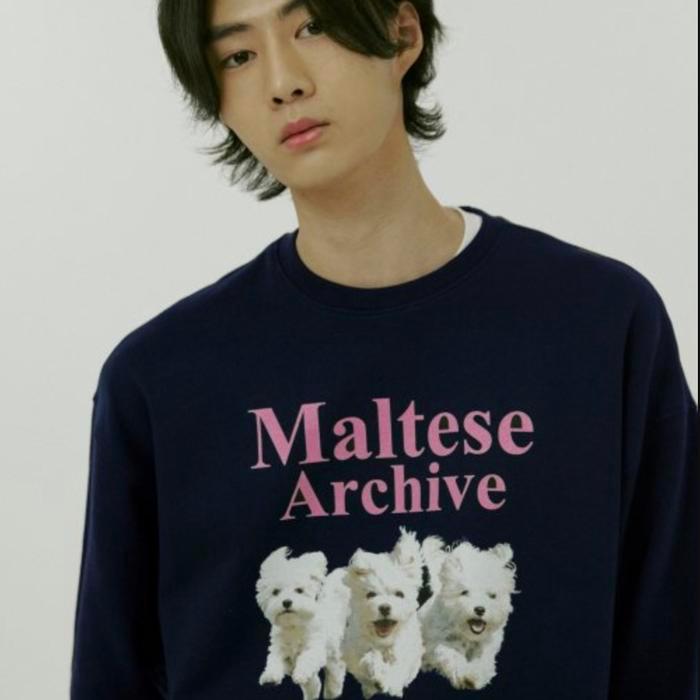 [ALAND] WAI KEI - MALTESE ARCHIVE SWEATSHIRTS NAVY - NAVY, M
