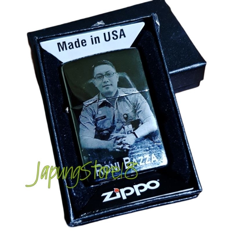 Korek Api Zippo custom foto Grafir Laser foto  bisa custom foto logo untuk souvenir