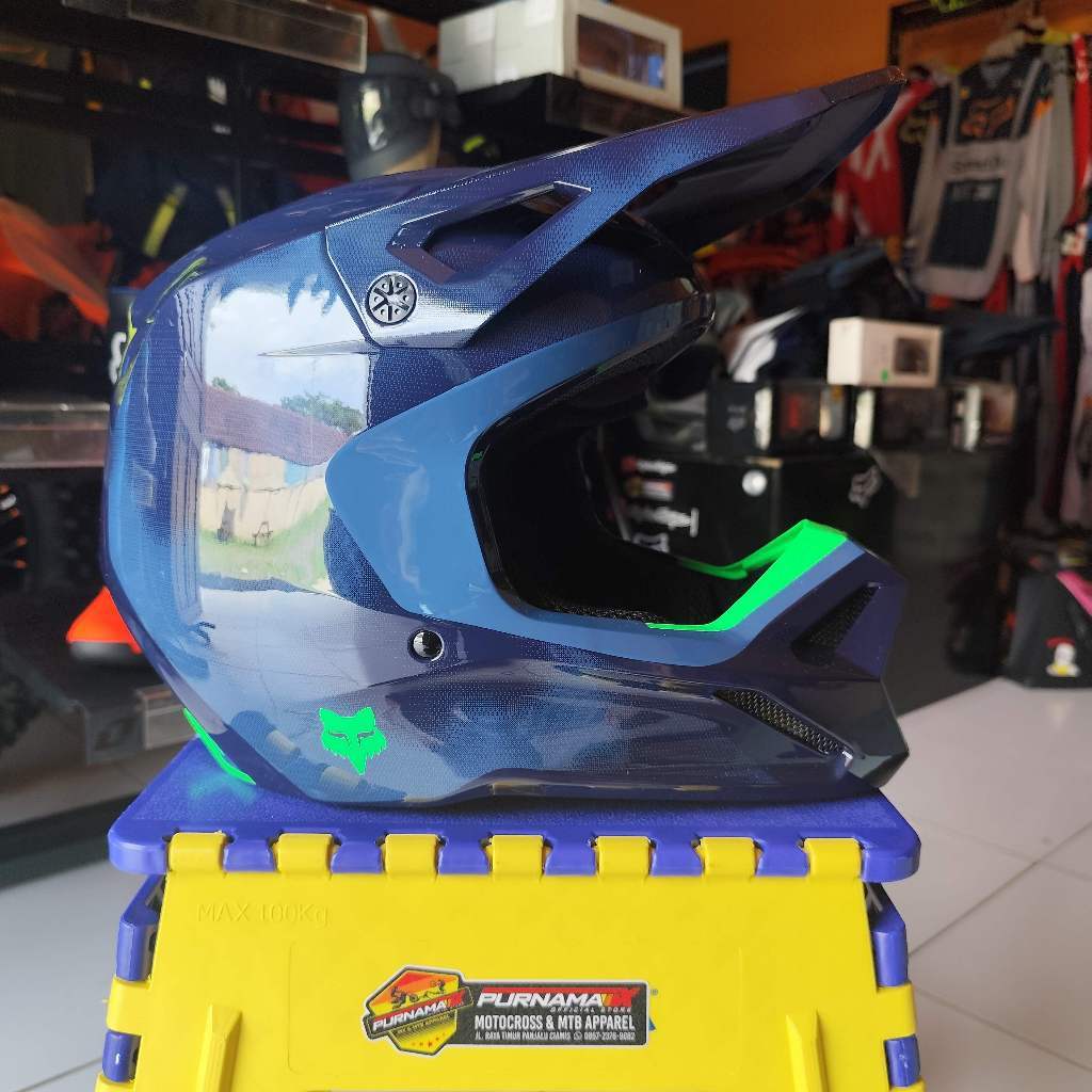 Helm Motocross FOX V1 Taunt navy