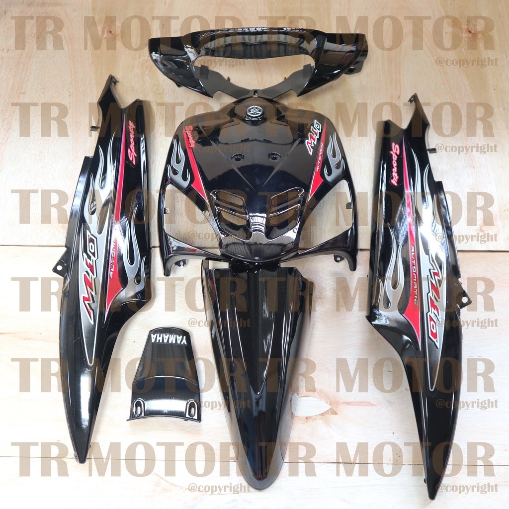 Sepaket Body Mio Sporty Full Set 2006 Hitam Body Halus Mio Sporty Mio Lama