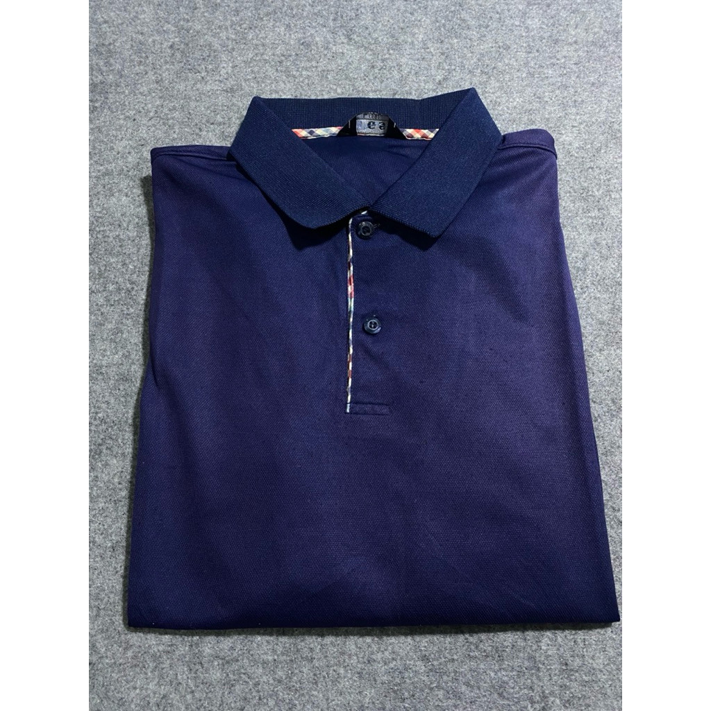 BAJU KAOS KERAH FGS NAVY SIZE M