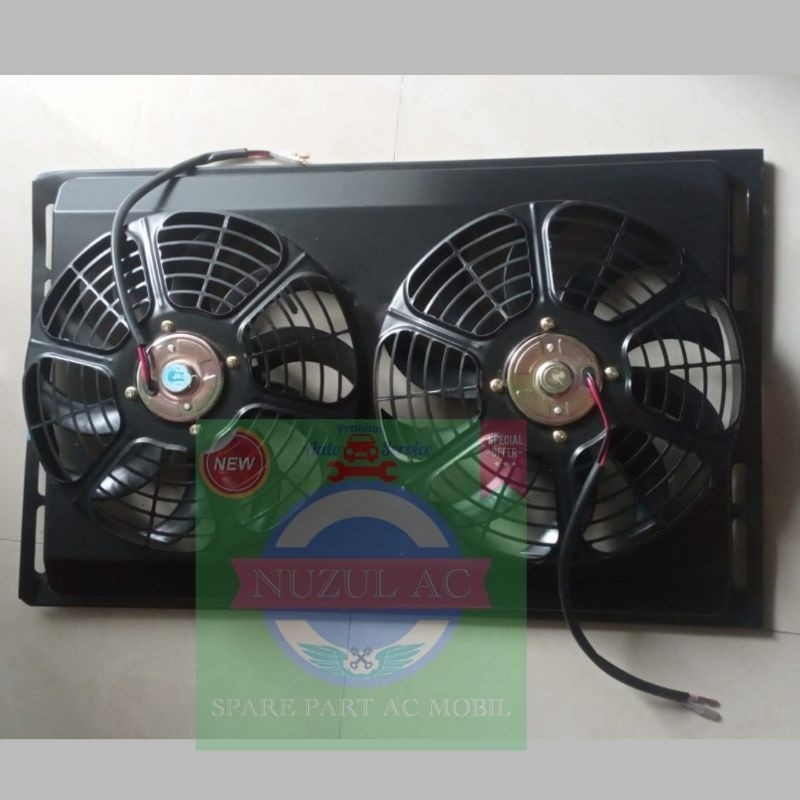 Extra Fan Twin Double Kipas AC Mobil Isuzu Elf - 12volt - Barang Baru