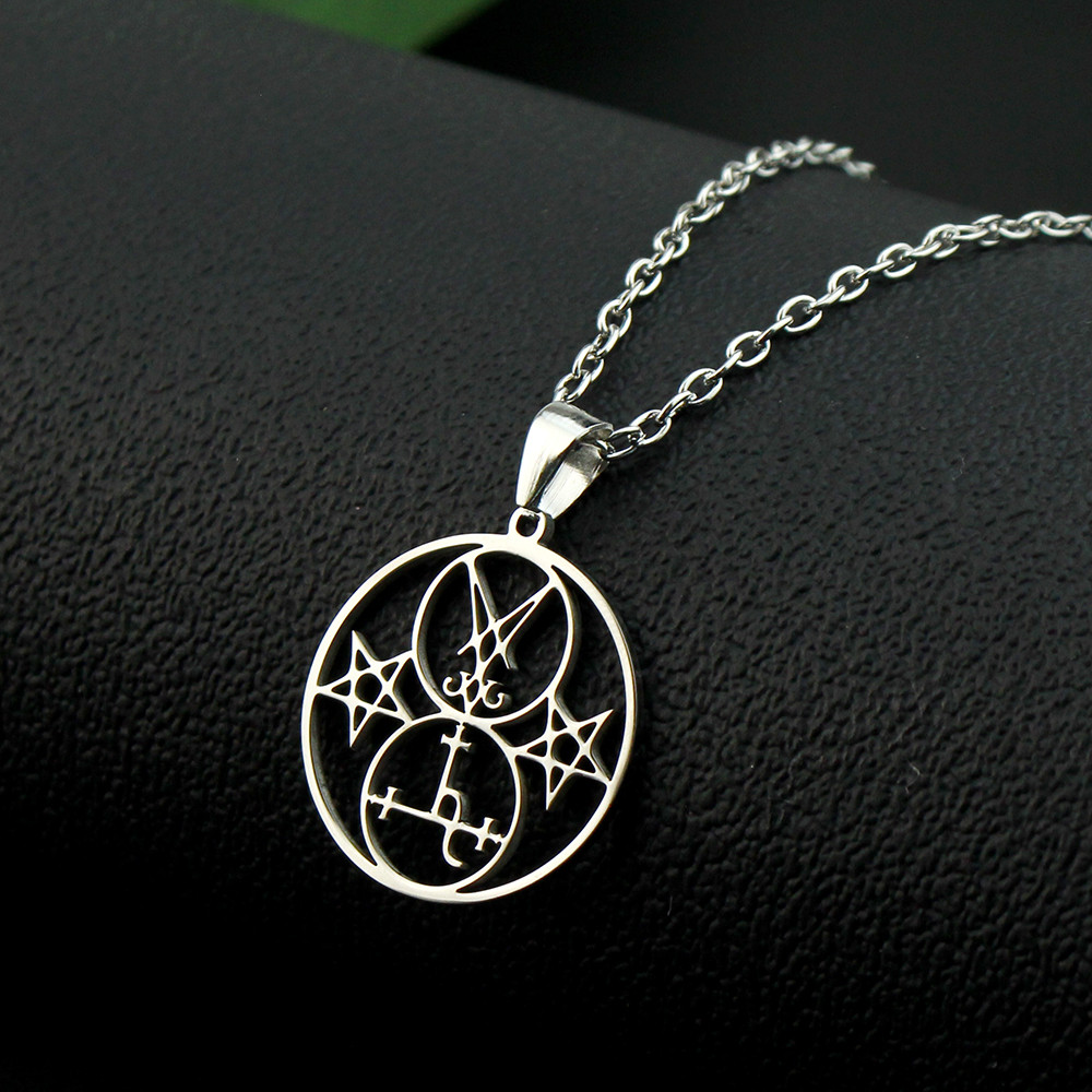 Classic Necklace Demon Side of Lucifer Lilith Satanic Necklace Seal Sigil Symbol of Choronzon Pendan
