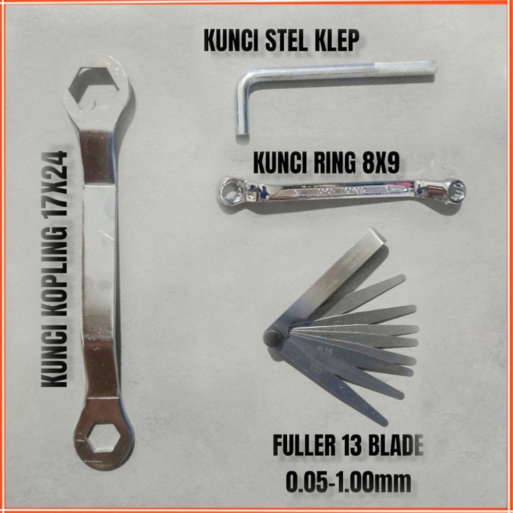 Kunci Stel Setel Klep Motor Engine Block Mesin Setelan Feeler Gauge Sepeda Motor