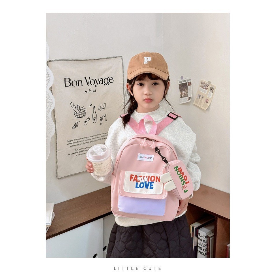 Ransel Anak Perempuan Warna Pastel – Lucu, Ringan, Muat Bekal & Mainan XS-8072 Tas
