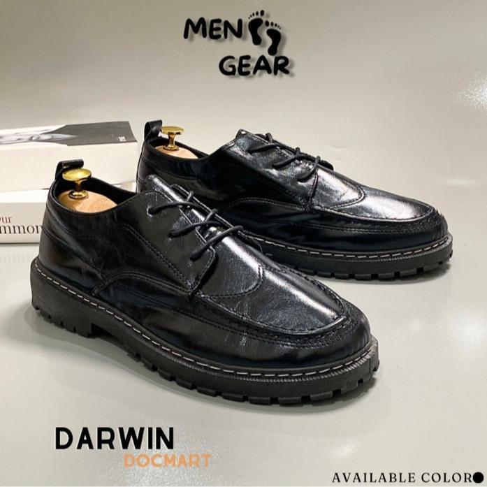 (Style Mall.id) MENFOOTGEAR Darwin Sepatu Wisuda Pria Sepatu Casual Sepatu Sneakers Kulit Pu Leather