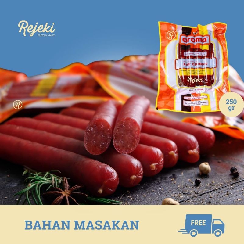 Aroma Lapchiong Babi Pork Chinese Sausage 250gr - Rejeki Frozen Mart