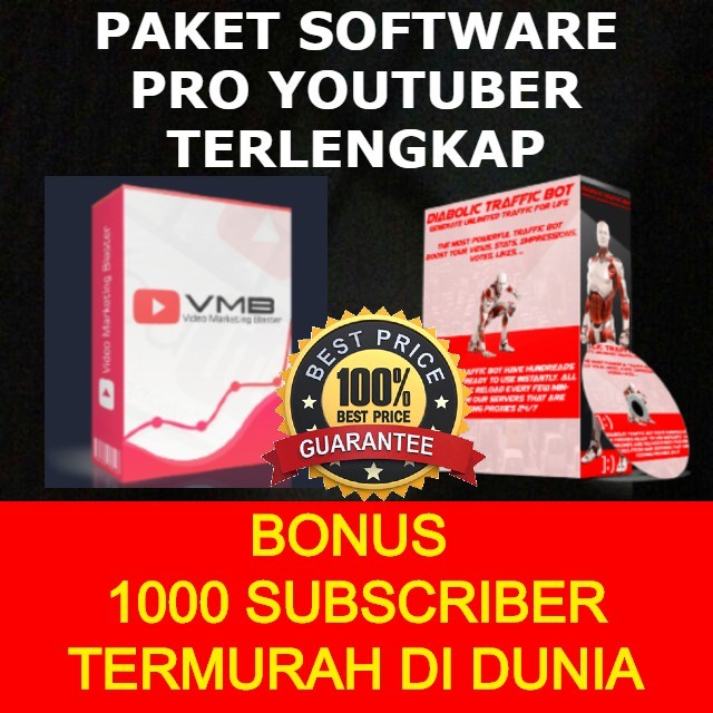 Software Youtube Terbaik BONUS 1000 Subscriber TERMURAH 