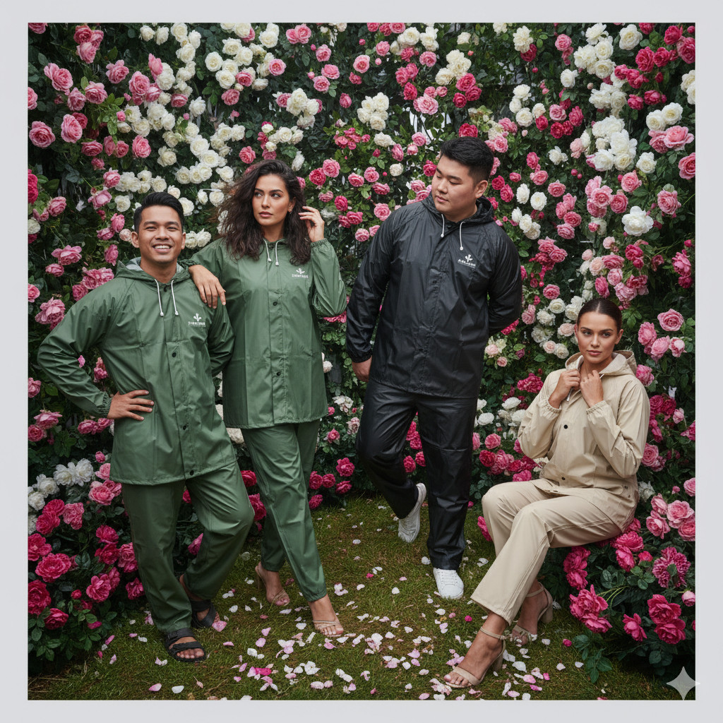 Jas Hujan Tebal Elastis Tidak Robek Anti Rembes