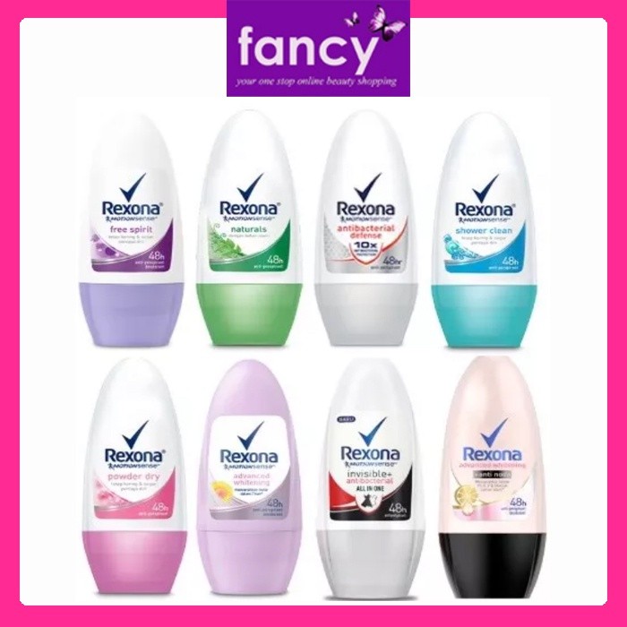 Rexona Roll-On Deodorant 40ml Free Spirit / Whitening / Invisible / Shower / Passion / Smooth Vitami