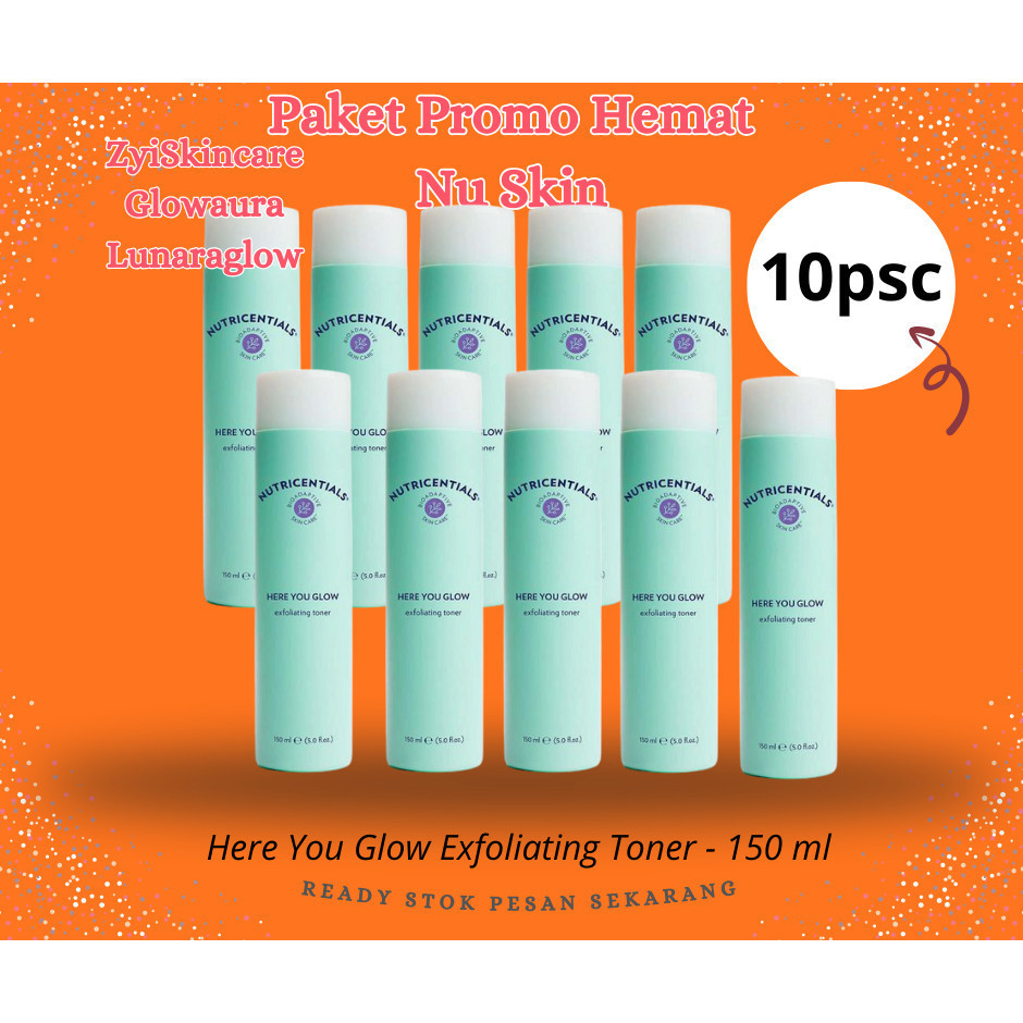 Super Hemat   Here You Glow Exfoliating Toner - 150 ml Original 10pcs Original Nu Skin Perawatan, Ke