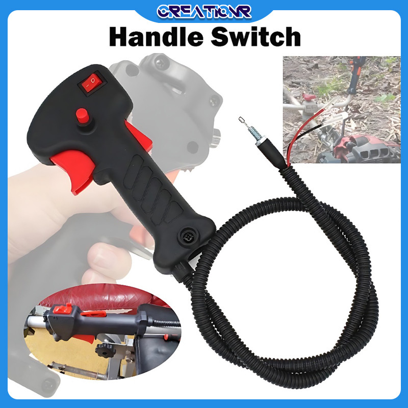 HANDLE GAS KOMPLIT MESIN POTONG RUMPUT 4 TAK - Throttle Cable Set Untuk Tanaka/Stihl/Honda, Replacem