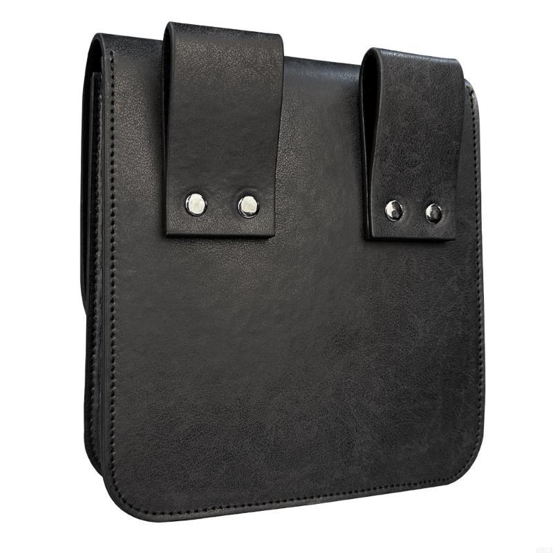 68UA Meeval Leather Side Pack With Corked Potion Bottle Wizard Waist Bag Meeval Belt Bag Halloween M