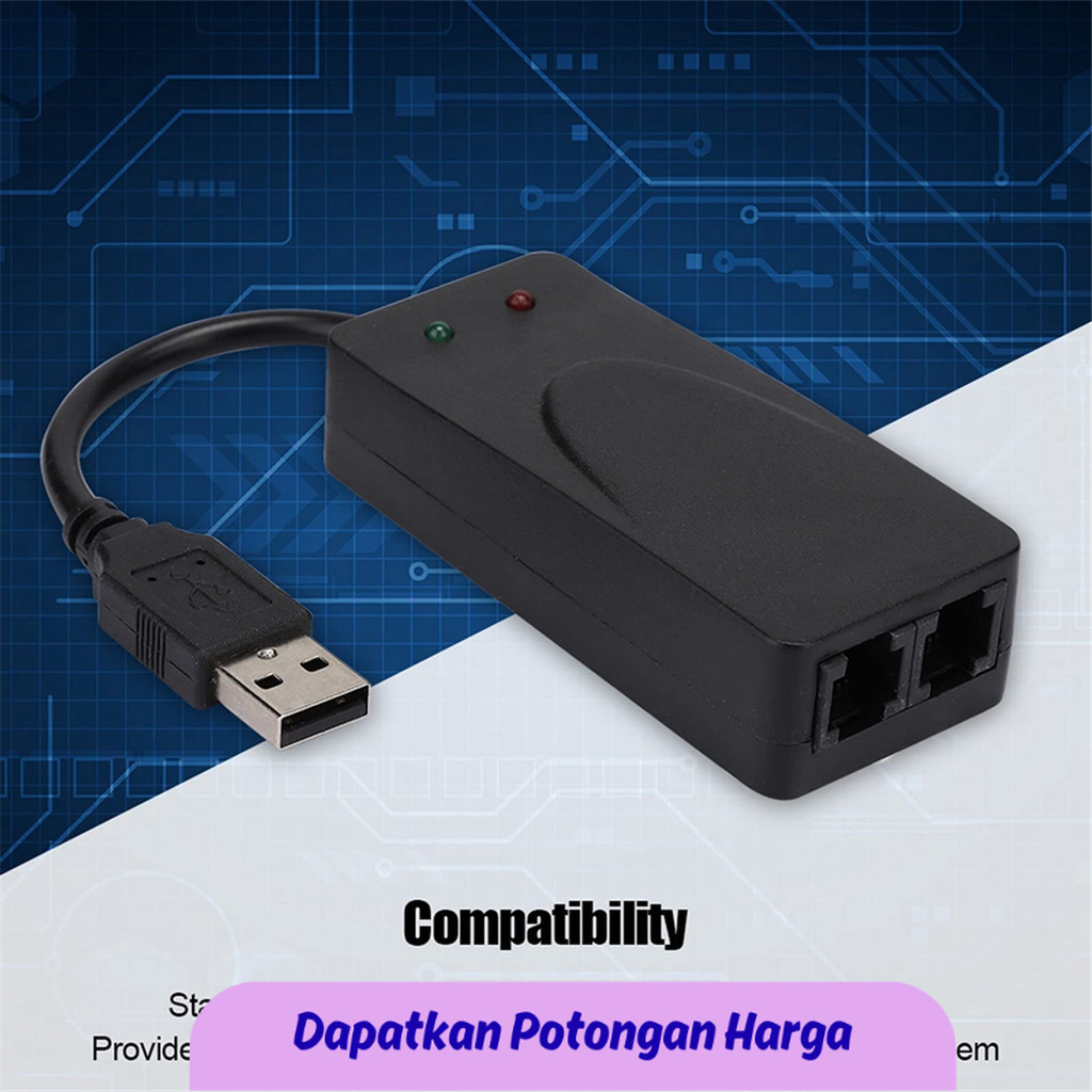 SSN USB Fax Modem Dual Port USB2.0 56K V.92 V.90 External Modem Driver for Win 7 8 10 XP Receive Sen