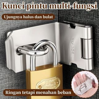 Slot Gembok SUS 4/5 Inch Kunci Pintu Kecil Siku Grendel Gembok pintu
