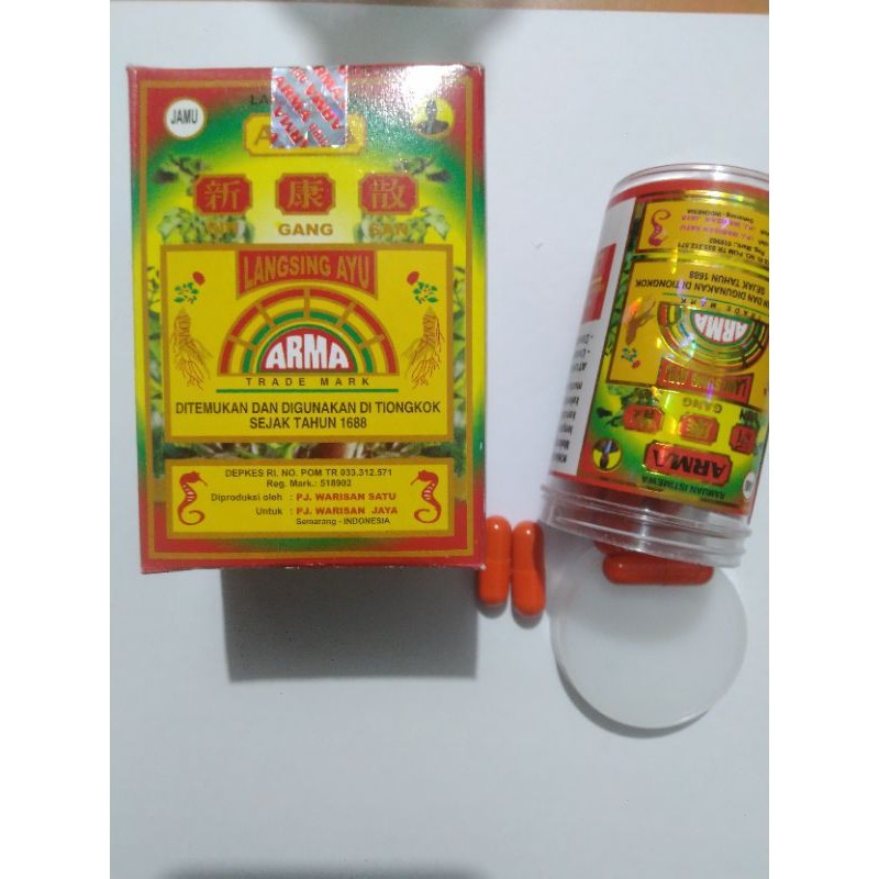 PROMO READY STOK  KAPSUL ARMA ORIGINAL OBAT PELANGSING HERBAL ARMA Herbal Langsing Ayu - ARMA MERAH