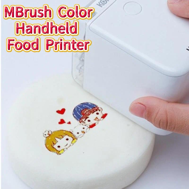 MBrush Color Handheld Mini Portable Printer Inkjet Food Printer Wifi Wireless Coffee Inkjet Printer 