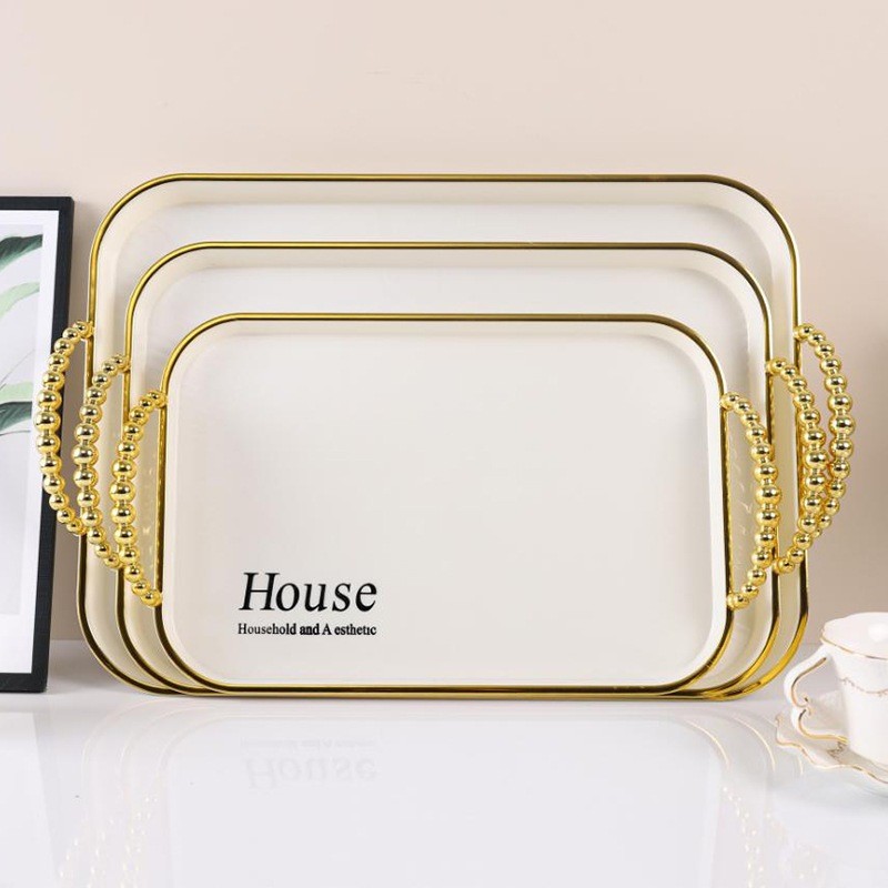 LOOOOPY 1 SET 3PCS Nampan Tray Baking Amp Anesthetic Serbaguna/Nordic Luxury Tray/Dekorasi Nampan Tr