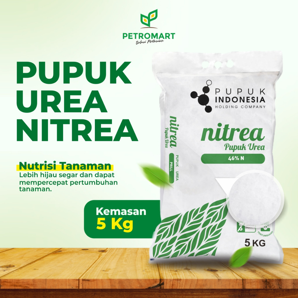 Petrokimia Gresik | Pupuk Urea Nitrea | Mempercepat Pertumbuhan Tanaman Lebih Hijau | Kemasan 5 Kg
