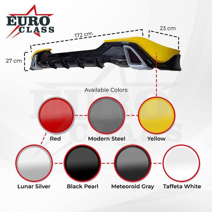 DIFFUSER BRIO URBANITE / REAR DIFFUSER ALL NEW BRIO URBANITE STYLE - BLACK - YELLOW