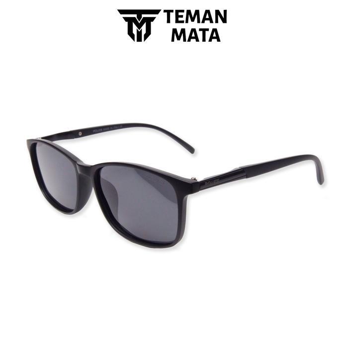 Kacamata Hitam Lensa Polarized  Pria Wanita Bentuk Kotak Mancing Eyewear Sunglasses - 744 Hitam Doff