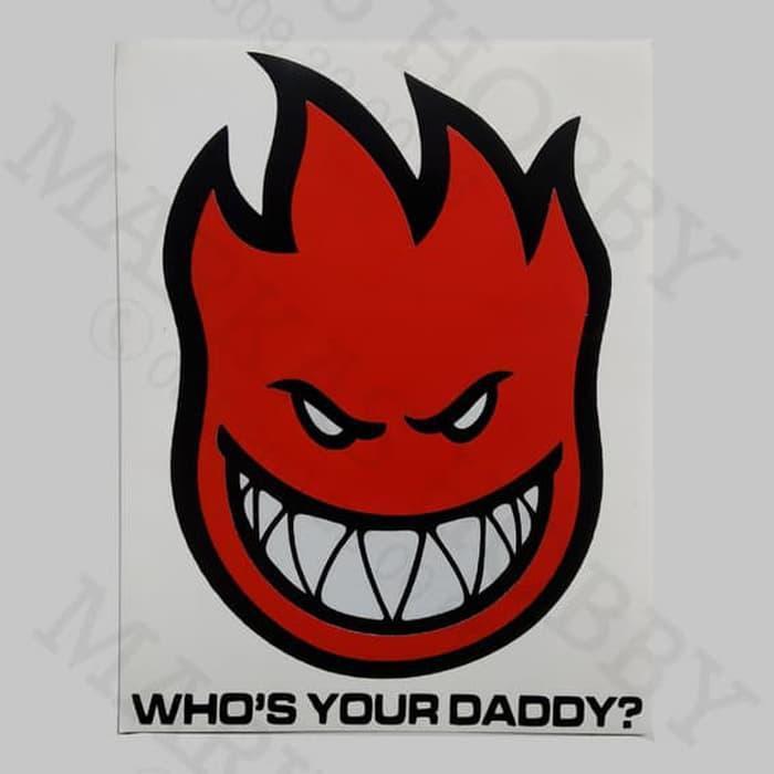 Stiker Spitfire Skateboard - Spitfire Red