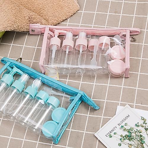 [DUORA] 7 PCS Travel Toiletries package Kit / Botol tempat Sabun lotion Kosmetik Mini untuk