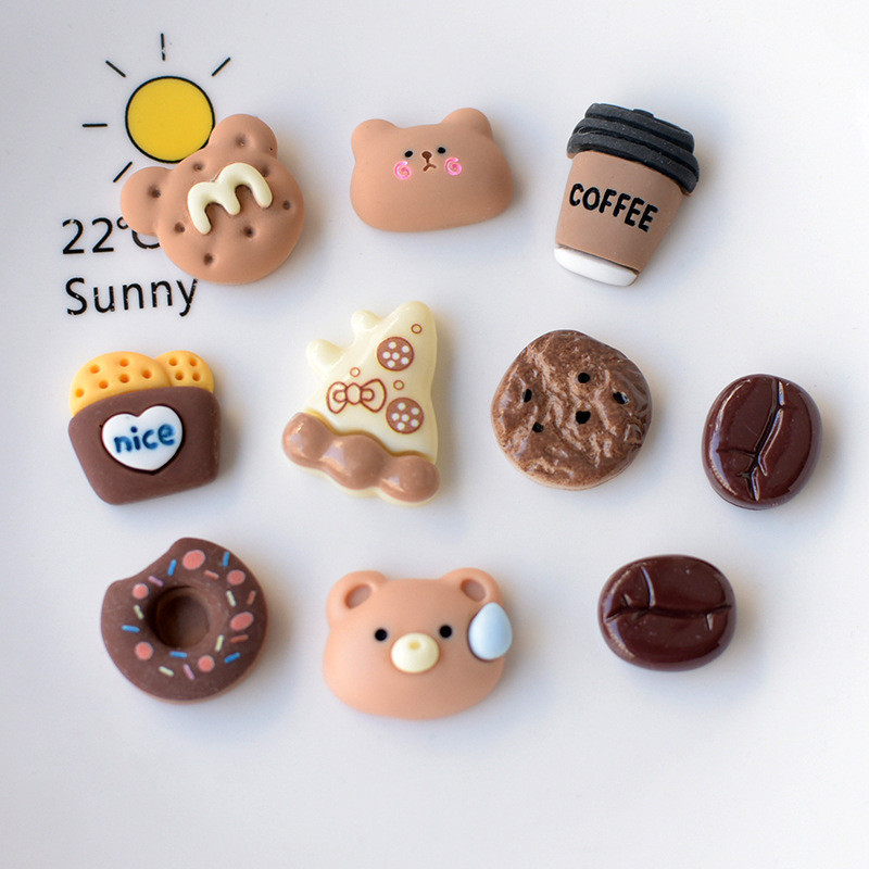 DG - 1 PCS Resin Clay 3D HP Botol Laptop Karakter Cemilan Biskuit Coklat Donut