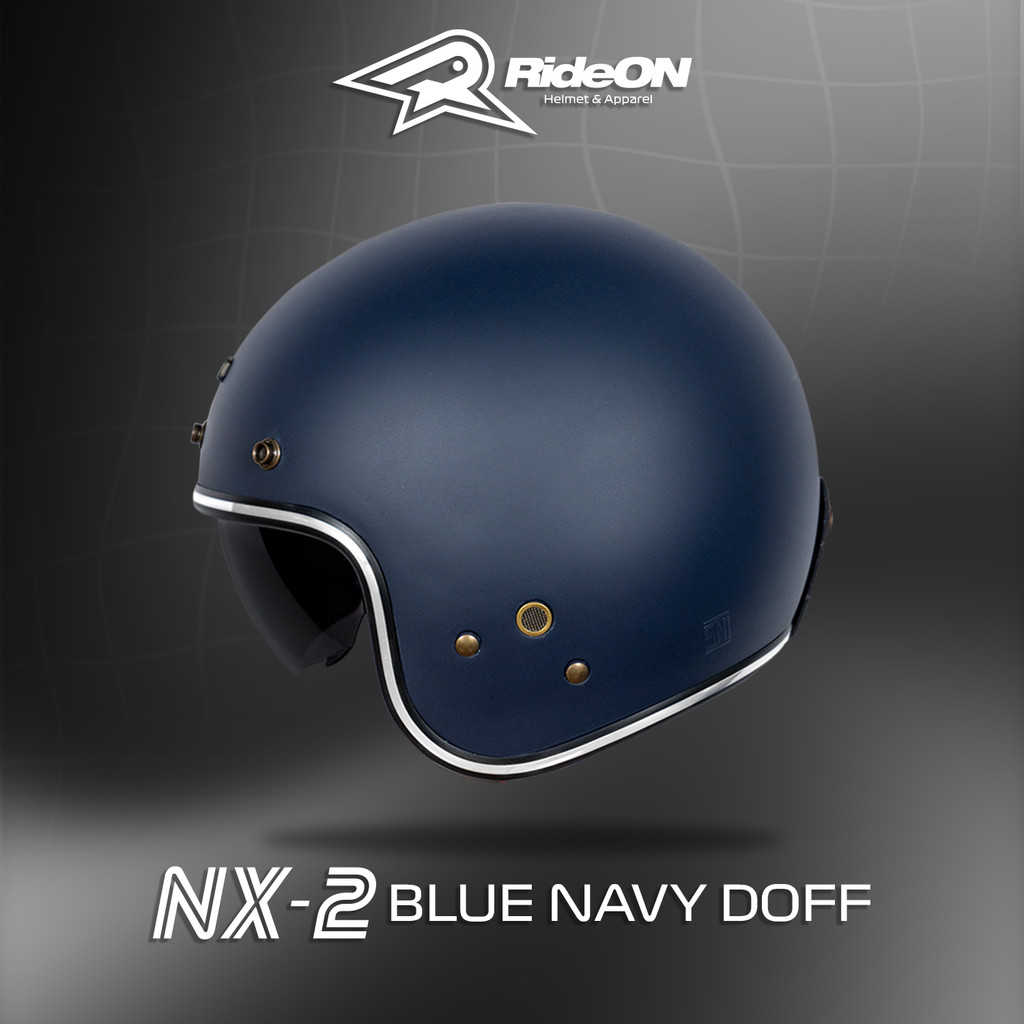 NJS NX-2 Solid List Chrome Helm Retro | Helm Polos | NJS Retro | NJS NR | Helm Bogo | NJS Bogo | Ret