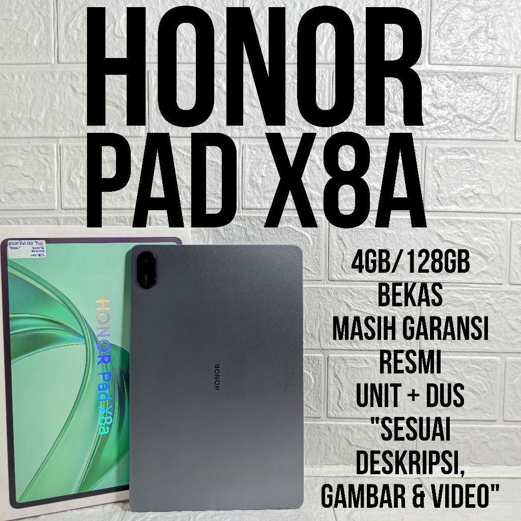Honor Pad X8A 4GB/128GB Bekas Resmi Sesuai iklan